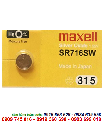 Maxell SR716SW-Pin 315, Pin Maxell SR716SW silver oxide 1.55v (Xuất xứ Nhật)